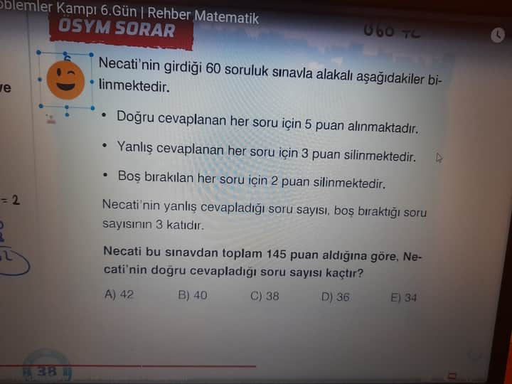 Matematik Problem Tyt Sorusu Sorumatik