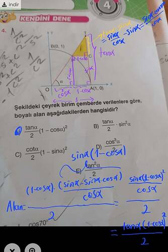 trigonometri sorusu cozumu-birim-cember