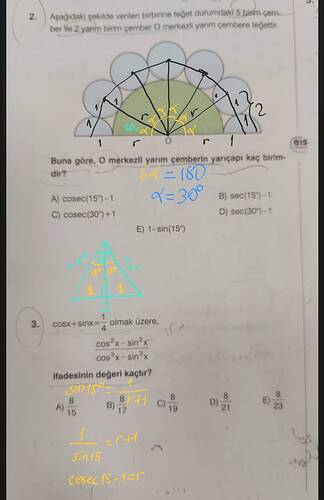 trigonometri sorusu çözümü