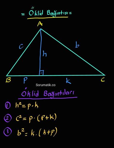 Öklid Teoremi Formülleri