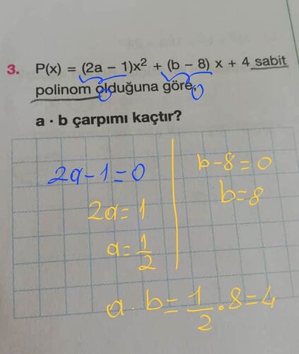 polinom sorusu çözümü