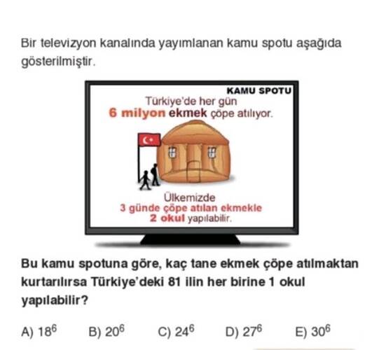 Bir televizyon kanalında yayımlanan kamu spotu aşağıda gösterilmiştir.