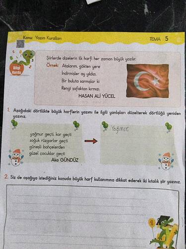 Konu: Yazım Kurallan Sirlerde dizelerin lk harfi her zaman büyük yaziur.
