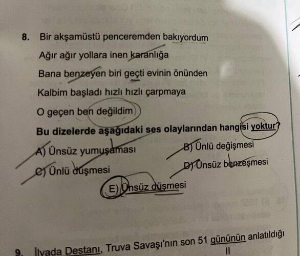 Bir akşamüstü penceremden bakıyordum Ağır ağır yollara inen karanlığa Bana benzeyen...
