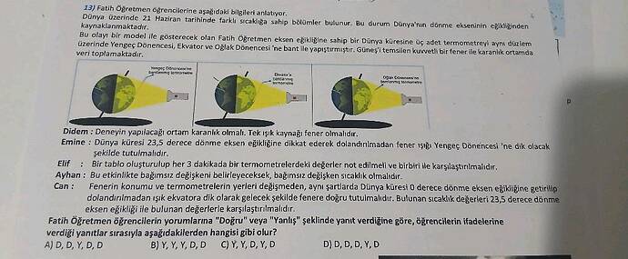Fatih Öğretmen öğrencilerine aşağıdaki bilgileri anlatıyor.