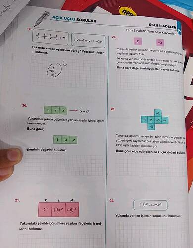 19 ACIK UCLU SORULAR ukanda verilen oitliklere goro y ifadesinin degeri- bulunyz Buna...