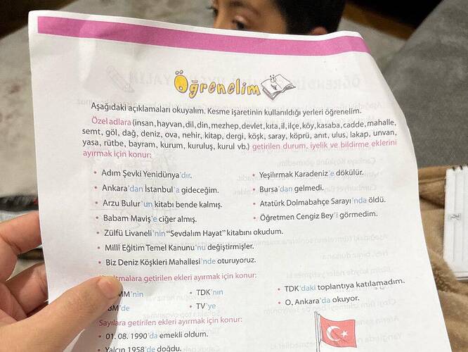 Oğponelia Aşağıdaki açıklamalari okuyalım.