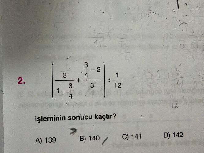 3 işleminin sonucu kaçtır?
