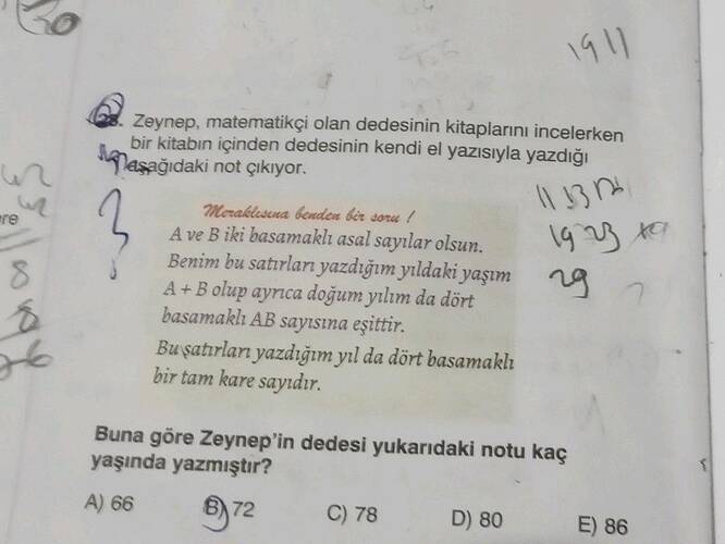 re 8 1 Zeynep, matematikçi olan dedesinin kitaplarını incelerken bir kitabın içinden...