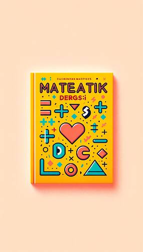 Generate an image of an ultra-simple and colorful cover for a children's mathematics magazine titled 'Matematik Dergisi'. Aim for clean, bright visuals that would attract younger students. Incorporate only basic math-related icons such as a singular plus symbol, a minus symbol, a triangle, and a square. Include one heart shape as part of the design. The title 'Matematik Dergisi' should be rendered in a handwritten-style format, centrally and prominently positioned on a simple colored background, possibly yellow or pastel. Ensure the design remains minimalistic to avoid distractions while maintaining a playful and child-friendly appeal.