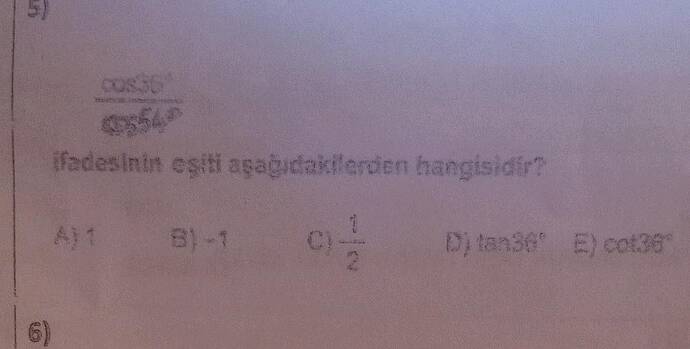 os 36ⁱrc os 54ⁱrc ifadesinin eşiti aşağıdakilerden hangisidir?