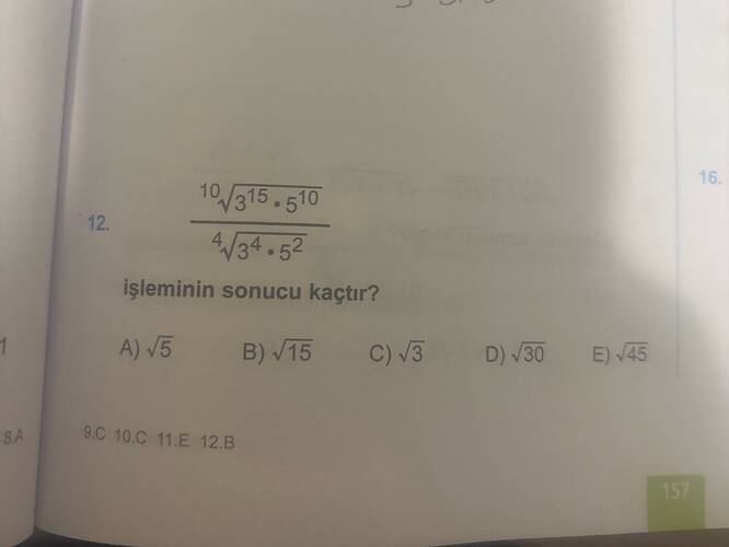 10/315.g10 Vo462 işleminin sonucu kaçtır?