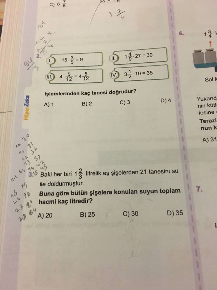 Yapamadığım Iki Kesir Sorusu - Sorumatik