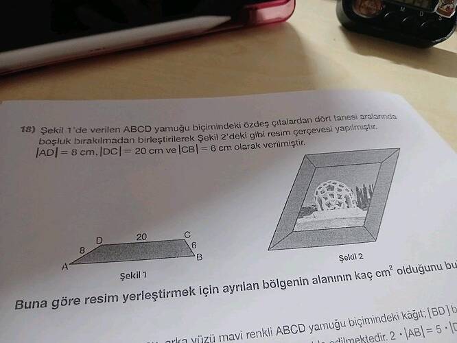 T6) Şekil 1'de verilen ABCD vamuğu bicimindeki özdes citalardan dört tanesi aralarnda...