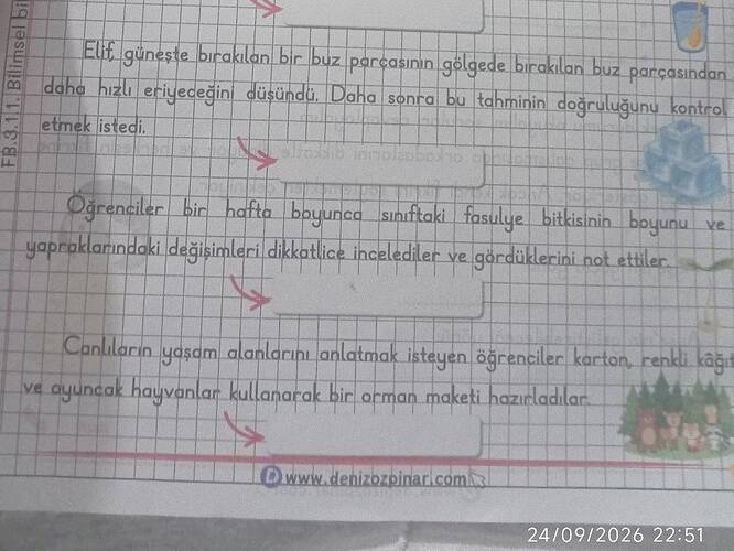 Elif, güneşte bırakılan bir buz parçasının gölgede bırakılan buz parçasından daha hızlı...