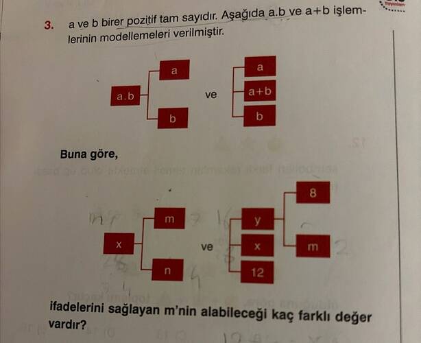 a ve b birer pozitif tam sayidır.