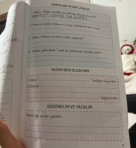 SORULARI CEVAPLAYALIM 1.