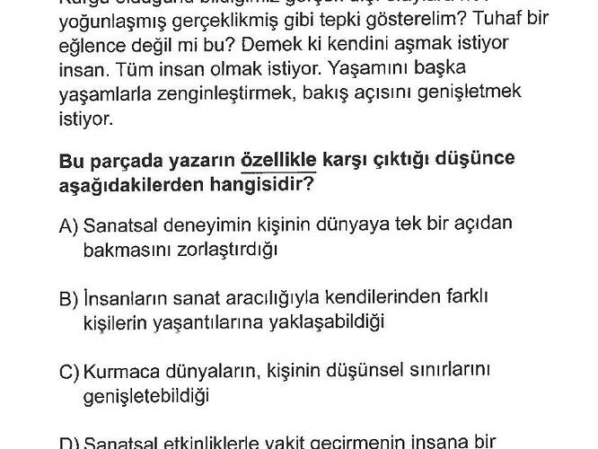 yoğunlaşmış gerçeklikmiş gibi tepki gösterelim?