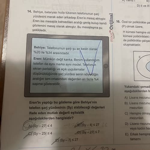 Behiye, bataryası hızla tükenen telefonunun şarj yüzdesini merak eden arkadaşı Eren'e...