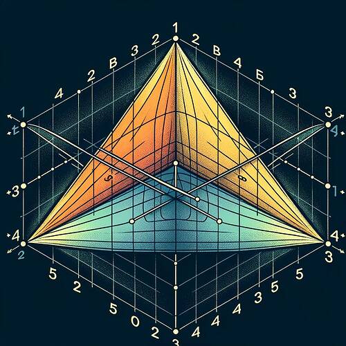 Visualize a coordinate plane with two distinct triangles. The first triangle, labeled as ABC, is formed by points A(1, 2), B(4, 2), and C(4, 5). Now, imagine rotating this triangle counterclockwise by 90 degrees around the origin to form a second triangle, denoted as A'B'C', with points A'(-2, 1), B'(-2, 4), and C'(-5, 4). Both triangles retain their unique colors for differentiation. Don't forget to clearly display the coordinate axis and mark the origin point.