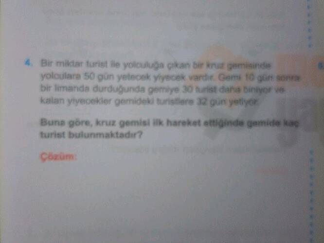 Bir miktar turist ile yolculuğa çıkan bir kruv gemisinde yolculara 50 gün yetecek...