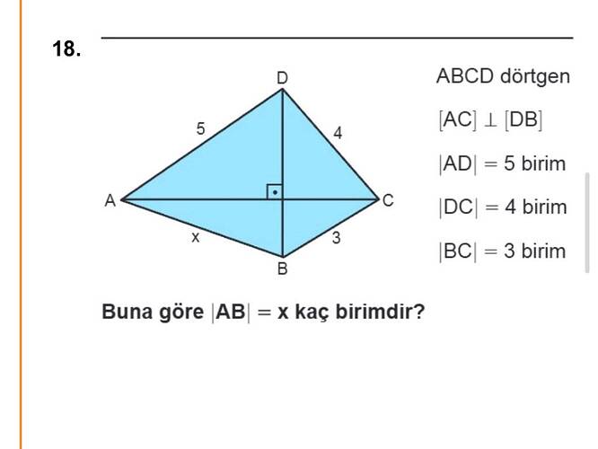 ABCD dörtgen Buna göre