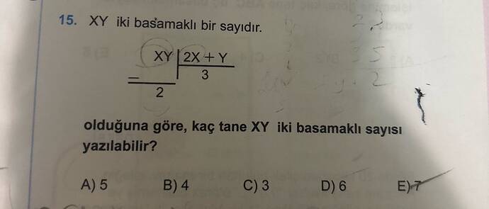 XY iki basamaklı bir sayıdır.
