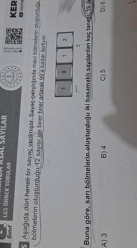 Aşağıda dört haneli bir sayaç verilmiştir.