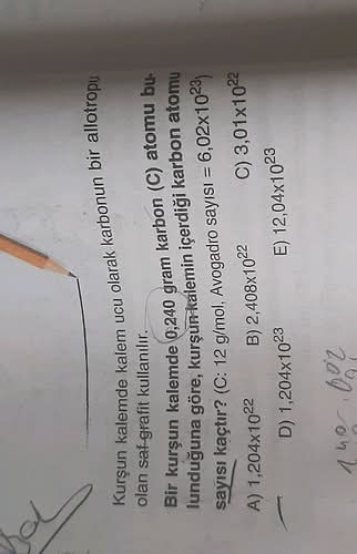 Kurşun kalemde kalem ucu olarak karbonun bir allotropu olan saf grafit kullanılır.