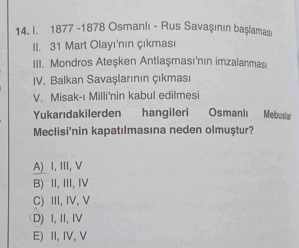 1877 -1878 Osmanlı - Rus Savaşının başlaması Il.