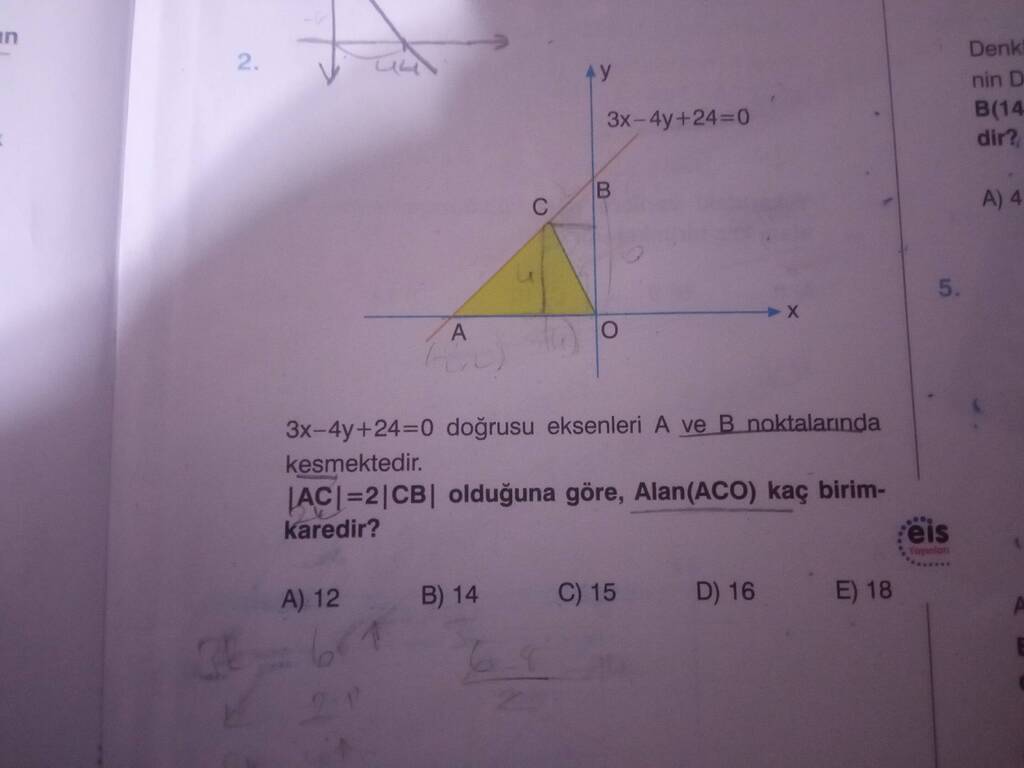 11 Sinif Matematik Analitik Geometri Sorusu Sorumatik