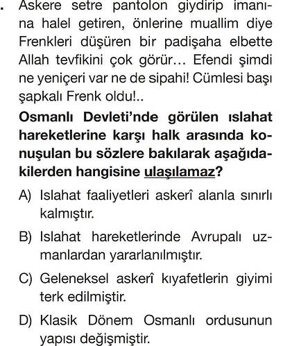 Askere setre pantolon giydirip imani- na halel getiren, önlerine muallim diye Frenkleri...