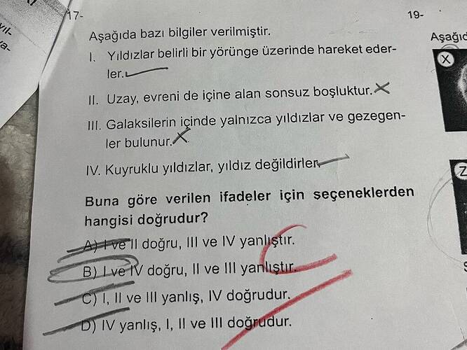 Aşağıda bazı bilgiler verilmiştir.