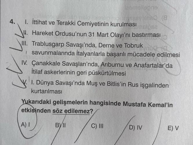 ittihat ve Terakki Cemiyetinin kurulmasi 1 Hareket Ordusu'nun 31 Mart Olayı'nı...
