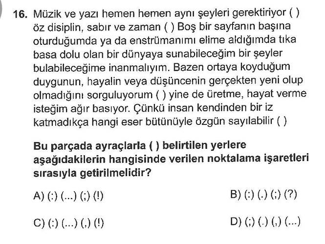 Müzik ve yazı hemen hemen aynı şeyleri gerektiriyor ( 1 öz disiplin, sabır ve zaman ( 1...