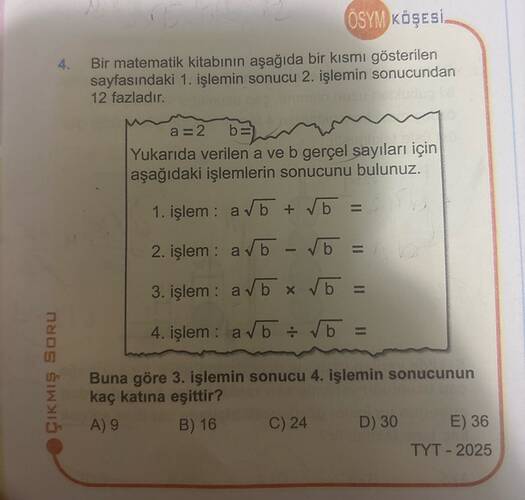 Bir matematik kitabının aşağıda bir kismı gösterilen sayfasındaki 1.