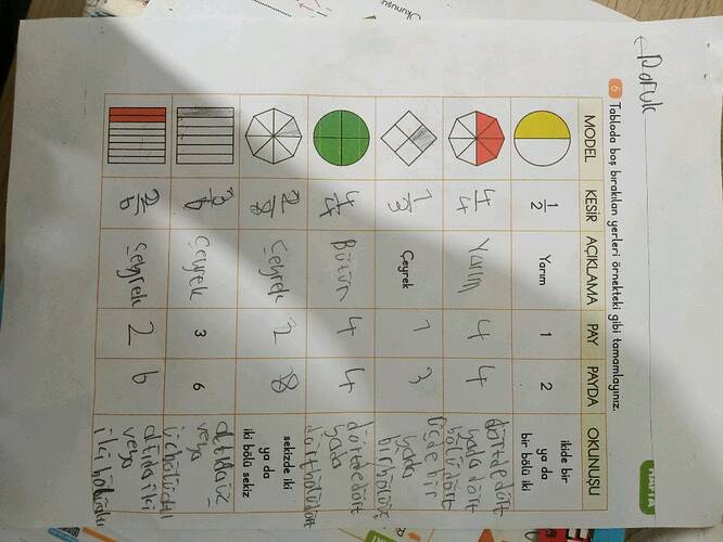 Segtel 2b Ceurele 3 6 Cerel 2 ii bela sekiz ya da sekizde iki Çeyrek bir bölo iki Yarim...