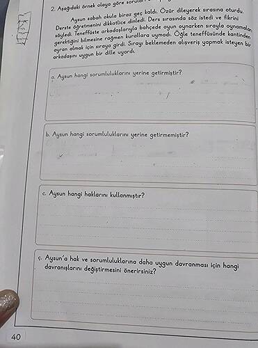 Aşağıdaki örnek olaya göre soruları cevaplayınız.