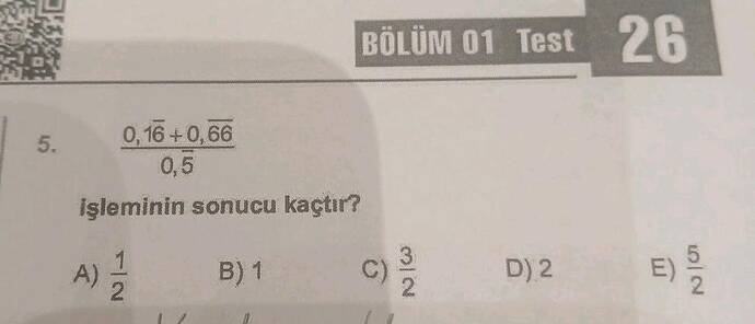 0,16+0,66 0,5 işleminin sonucu kaçtır?