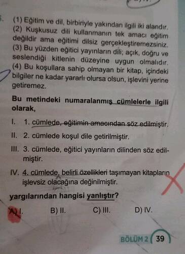 (1) Eğitim ve dil, birbiriyle yakından ilgili iki alandır.