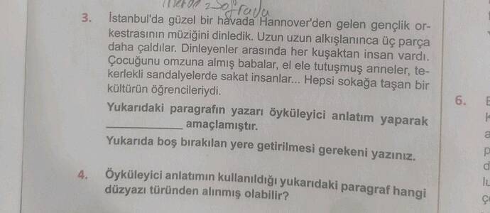 3 lstanbul'da güzel bir hàvada Hannover'den gelen gençlik or- kestrasınin müziğini...