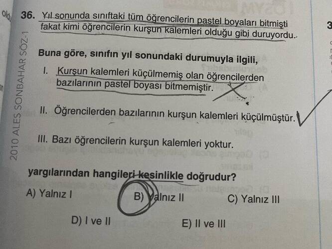 Yl sonunda siniftaki tüm öğrencilerin pastelboyaları bitmişti fakat kimi öğrencilerin...