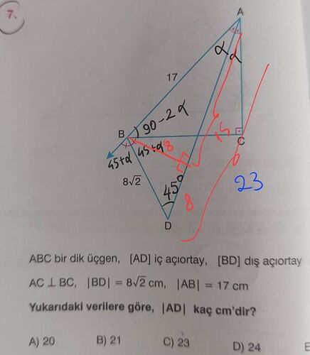 soru çözümü üçgen