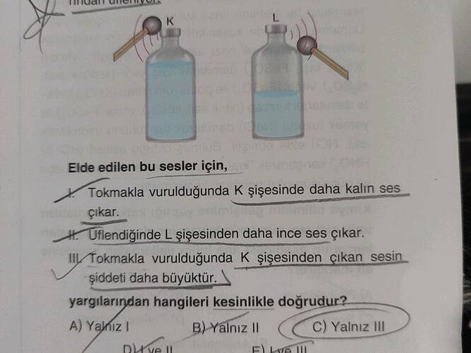 Elde edilen bu sesler için, III.