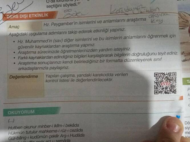 Amaç 3ERS DIŞI ETKİNLİK O da tO seçtiğini söyledi.2" Aşağıdaki uygularna adımların...