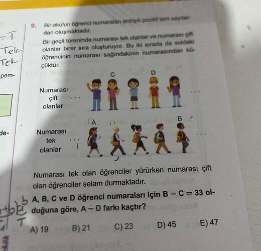 Bir okulun ögrenci numaralan ardgik poit s syla dan oluşmaktadir.