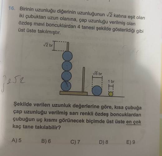 Birinin uzunluğu diğerinin uzunluğunun /2 katına eşit olan iki çubuktan uzun olanina,...