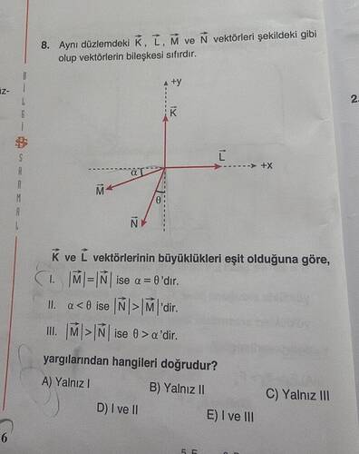 Aynı düzlemdeki K, L.