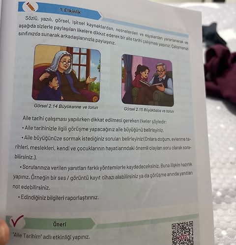 Etkinlik Sözlü, yazılı, görsel, işitsel kaynaklardan, nesnelerden ve eşyalardan...