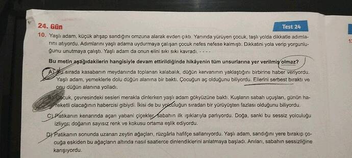 Yaşlt adam, küçūk ahşap sandığını omzuna alarak evden çikt.